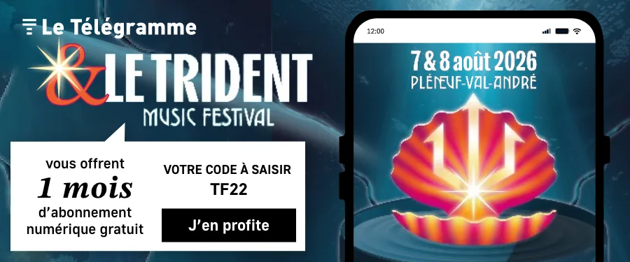 Le Télégramme — 1 mois d'abonnement numérique offert avec le code TF22, partenaire du Trident Festival